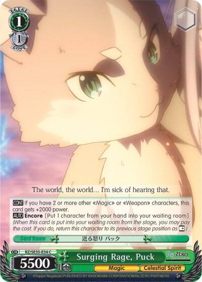 Surging Rage Puck RZ/SE35-E34 C Re:ZERO: The Frozen Bond Card