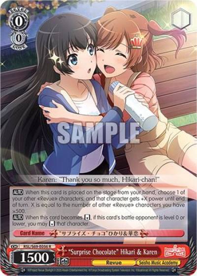 Surprise Chocolate Hikari and Karen RSL/S69-E056 R Revue Starlight -Re LIVE- Card