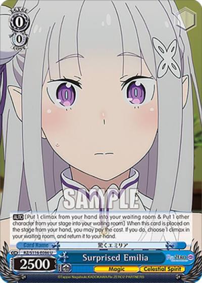 Surprised Emilia RZ/S116-E086 Re:ZERO -Starting Life in Another World- Vol.3 Card