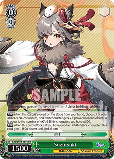 Suzutsuki AZL/S102-TE45 TD Azur Lane Card