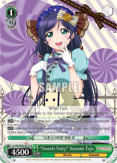 Sweets Fairy Nozomi Tojo LL/EN-W02-E012 R Love Live! DX Vol.2 Card