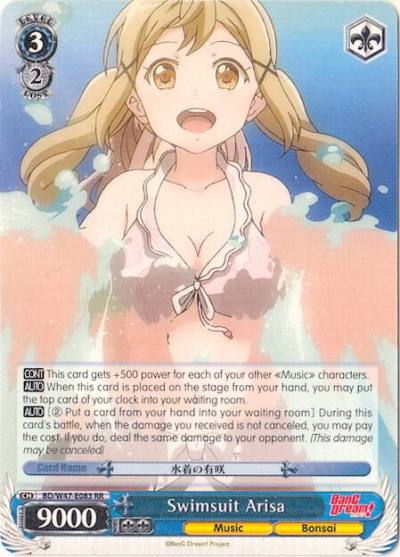 Swimsuit Arisa BD/W47-E083 RR BanG Dream! Card