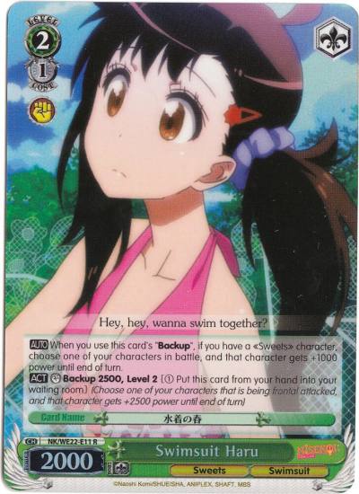 Swimsuit Haru Parallel Foil NK/WE22-E11 NISEKOI Extra Booster Card