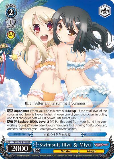 Swimsuit Illya and Miyu PI/EN-S04-E040 R Fate/kaleid liner PRISMA ILLYA DX Card