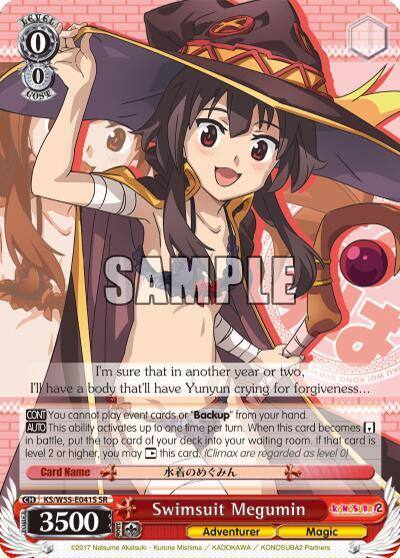 Swimsuit Megumin SR KS/W55-E041S SR KonoSuba 2 Card