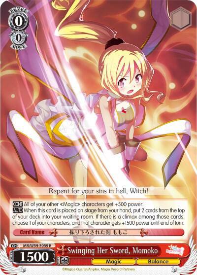 Swinging Her Sword Momoko MR/W59-E059 R Magia Record: Puella Magi Madoka Magica [Side Story] (Mobile) Card