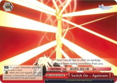 Switch On Agateram RRR FGO/S87-E077R RRR Fate/Grand Order THE MOVIE Divine Realm of the Round Table: Camelot Card