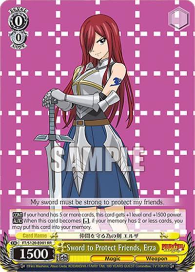 Sword to Protect Friends Erza FT/S120-E001 RR FAIRY TAIL 100 YEARS QUEST Card