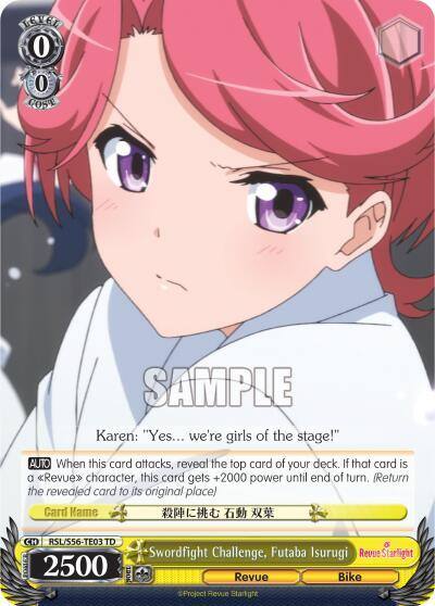 Swordfight Challenge Futaba Isurugi RSL/S56-TE03 TD Revue Starlight Card