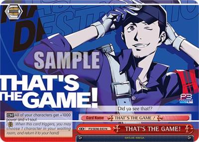 THATS THE GAME P3/SE46-E43N Persona 3 Reload Premium Booster Card