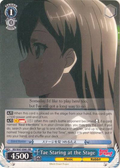 Tae Staring at the Stage BD/W47-E081 RR BanG Dream! Card