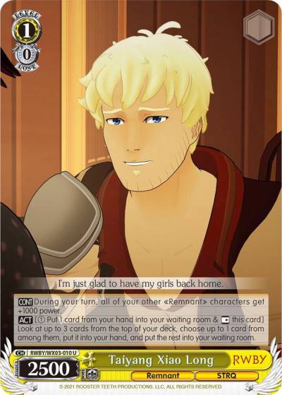Taiyang Xiao Long RWBY/WX03-010 U RWBY Card