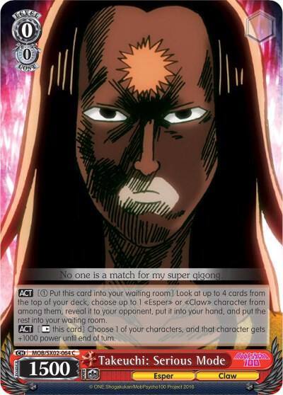 Takeuchi Serious Mode MOB/SX02-064 C Mob Psycho 100 Card