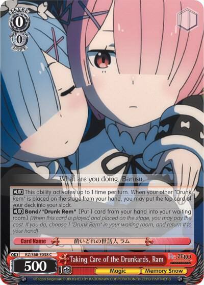 Taking Care of the Drunkards Ram RZ/S68-E038 C Re:ZERO Memory Snow Card