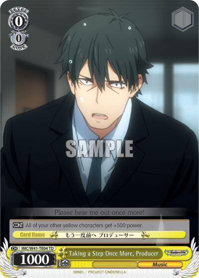 Taking a Step Once More Producer IMC/W41-TE04 TD The iDOLM@STER Cinderella Girls Card