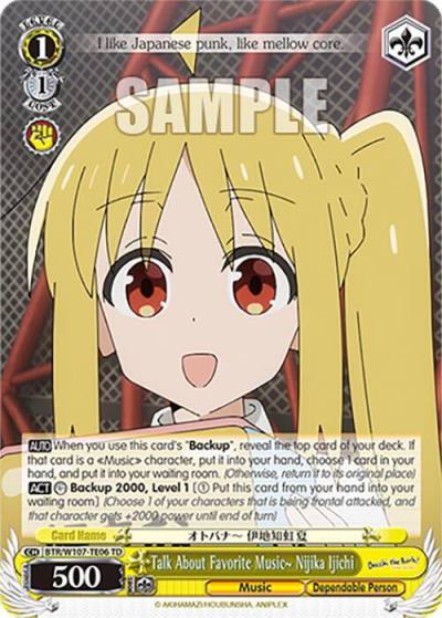 Talk About Favorite Music~ Nijika Ijichi BTR/W107-TE06 TD BOCCHI THE ROCK! Card