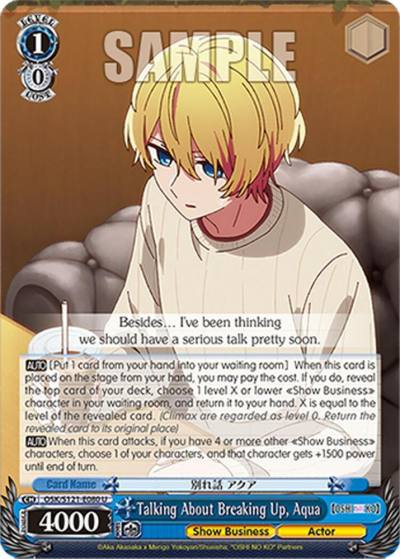 Talking About Breaking Up Aqua OSK/S121-E080 U [OSHI NO KO] Vol.2 Card
