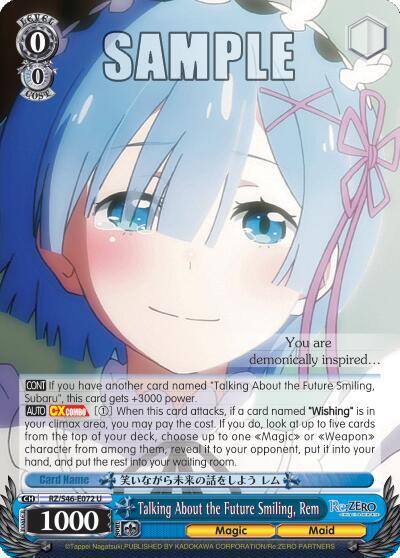 Talking About the Future Smiling Rem RZ/S46-E072 U Re:ZERO Card