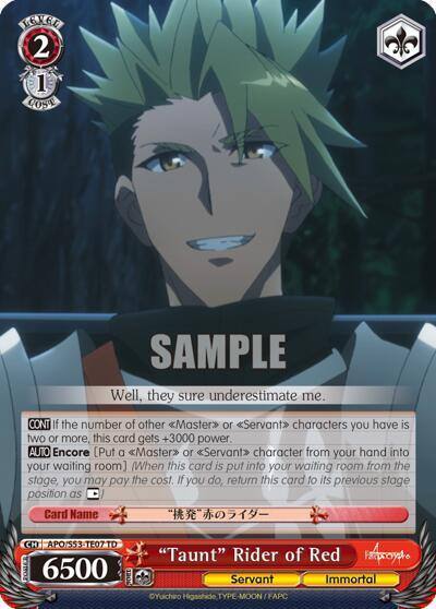 Taunt Rider of Red APO/S53-TE07 TD Fate/Apocrypha Card