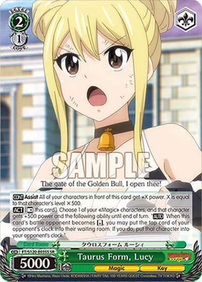 Taurus Form, Lucy (SR) FT/S120-E035S SR FAIRY TAIL 100 YEARS QUEST Weiss Schwarz card