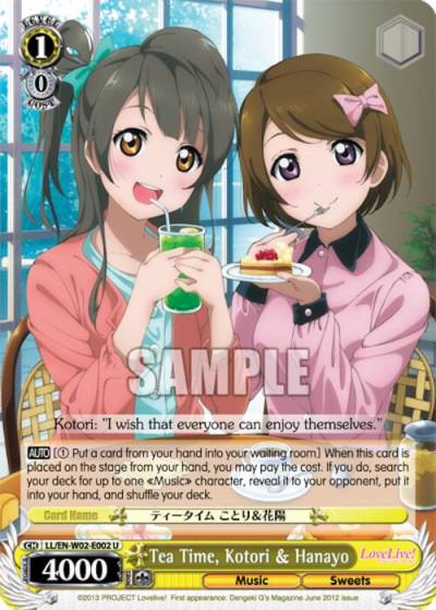 Tea Time Kotori and Hanayo LL/EN-W02-E002 U Love Live! DX Vol.2 Card