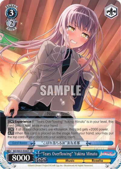 Tears Overflowing Yukina Minato SR BD/W63-E080S SR BanG Dream! Girls Band Party! Vol.2 Card