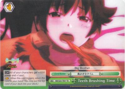 Teeth Brushing Time Trial Deck NM/S24-TE07 TD NISEMONOGATARI Card