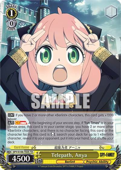 Telepath Anya SPY/S106-TE05 TD SPY x FAMILY Card