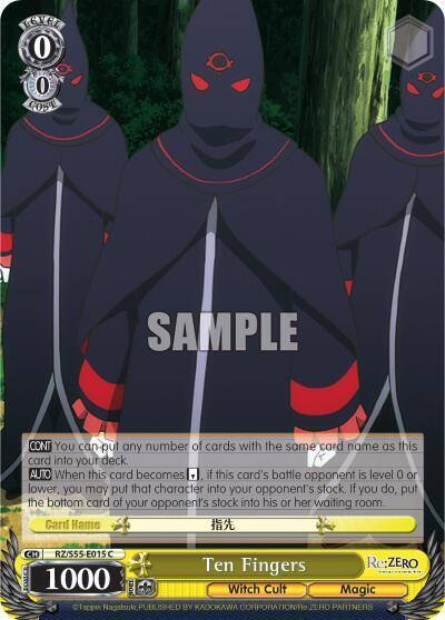 Ten Fingers RZ/S55-E015 C Re:ZERO Vol.2 Card
