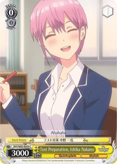 Test Preparation Ichika Nakano 5HY/W83-E020 C The Quintessential Quintuplets Card