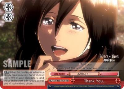 Thank You RRR AOT/S50-E083R RRR Attack on Titan Vol. 2 Card
