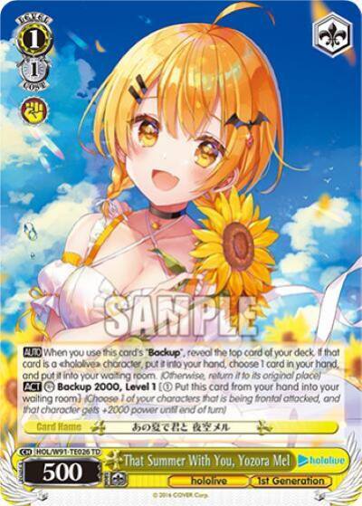 That Summer With You Yozora Mel HOL/W91-TE026 TD hololive production Card