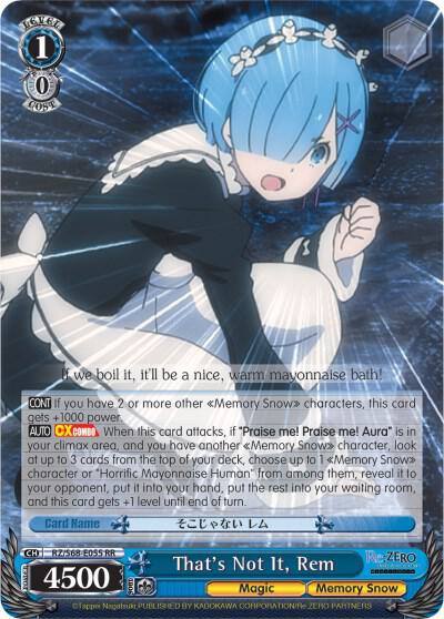 Thats Not It Rem RZ/S68-E055 RR Re:ZERO Memory Snow Card