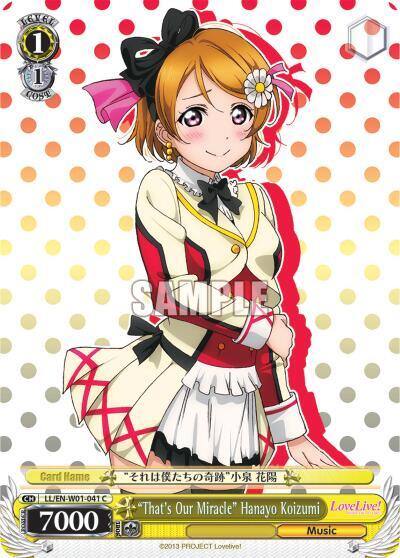 Thats Our Miracle Hanayo Koizumi LL/EN-W01-041 C Love Live! DX Card
