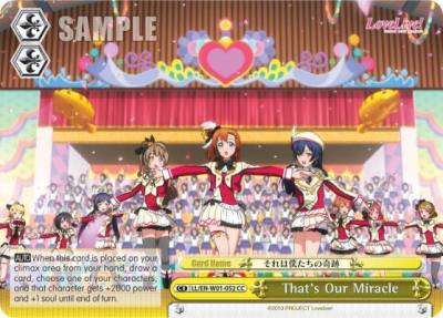Thats Our Miracle LL/EN-W01-052 CC Love Live! DX Card