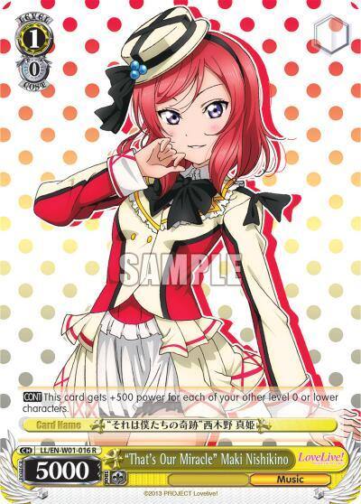Thats Our Miracle Maki Nishikino LL/EN-W01-016 R Love Live! DX Card