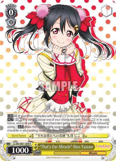 Thats Our Miracle Nico Yazawa LL/EN-W01-009 R Love Live! DX Card