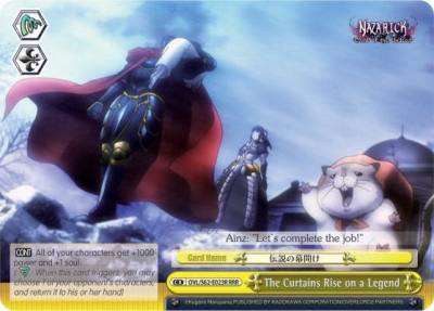 The Curtains Rise on a Legend RRR OVL/S62-E023R RRR Nazarick: Tomb of the Undead Card