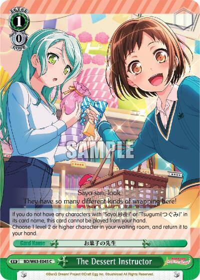 The Dessert Instructor BD/W63-E045 C BanG Dream! Girls Band Party! Vol.2 Card