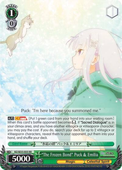 The Frozen Bond Puck and Emilia RZ/SE35-E03 RR Re:ZERO: The Frozen Bond Card