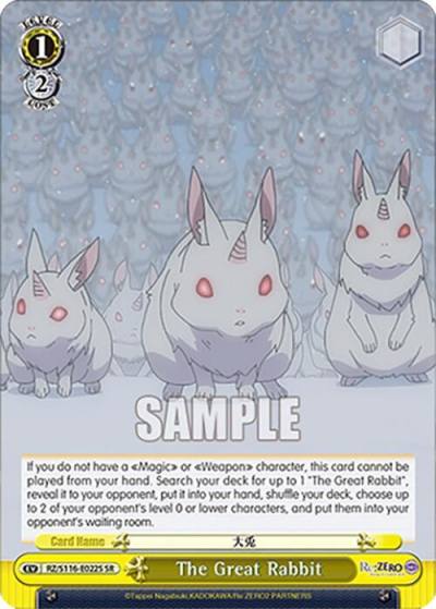 The Great Rabbit SR RZ/S116-E022S Re:ZERO -Starting Life in Another World- Vol.3 Card