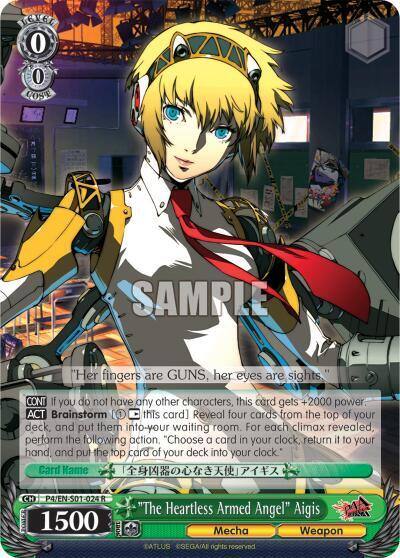 The Heartless Armed Angel Aigis P4/EN-S01-024 R Persona 4 ver.E Card