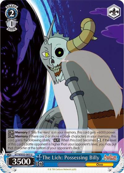 The Lich Possessing Billy AT/WX02-085 U Adventure Time Card