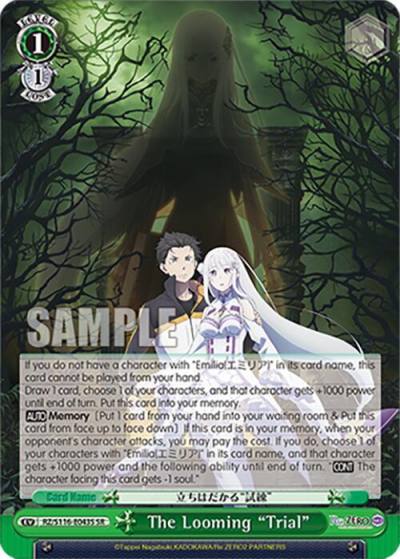 The Looming Trial SR RZ/S116-E043S Re:ZERO -Starting Life in Another World- Vol.3 Card