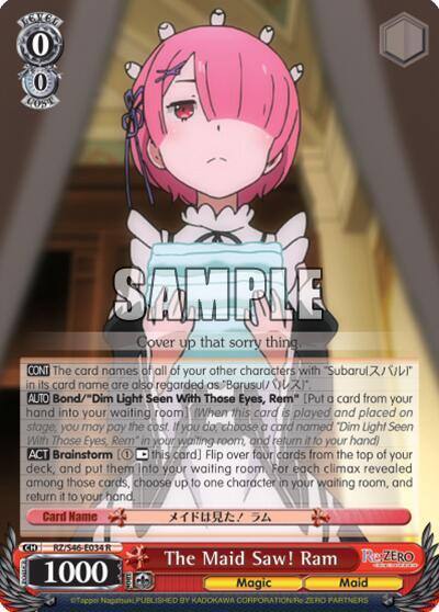 The Maid Saw Ram RZ/S46-E034 R Re:ZERO Card