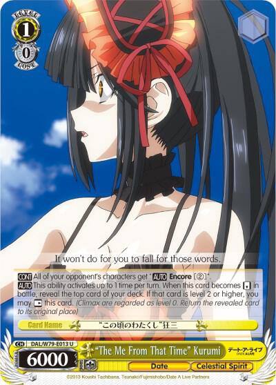 The Me From That Time Kurumi DAL/W79-E013 U Date A Live Card