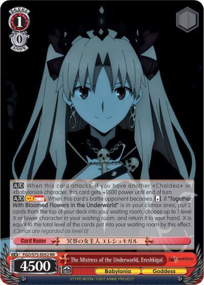 The Mistress of the Underworld Ereshkigal FGO/S75-E052 RR Fate/Grand Order Absolute Demonic Front: Babylonia Card