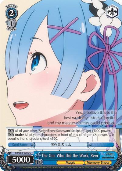 The One Who Did the Work Rem RZ/S68-E089 C Re:ZERO Memory Snow Card