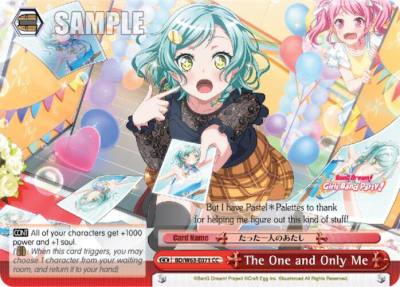 The One and Only Me BD/W63-E071 CC BanG Dream! Girls Band Party! Vol.2 Card