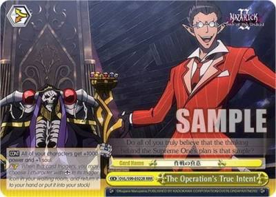 The Operations True Intent RRR OVL/S99-E022R RRR Nazarick: Tomb of the Undead Vol.2 Card